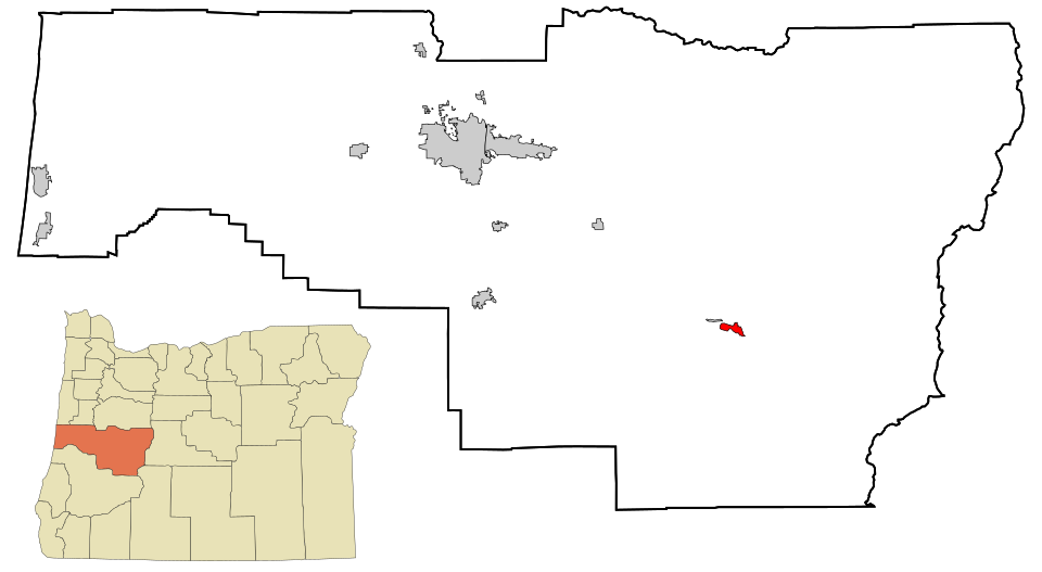 Locator map of Oakridge