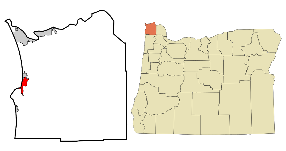 Locator map of Seaside