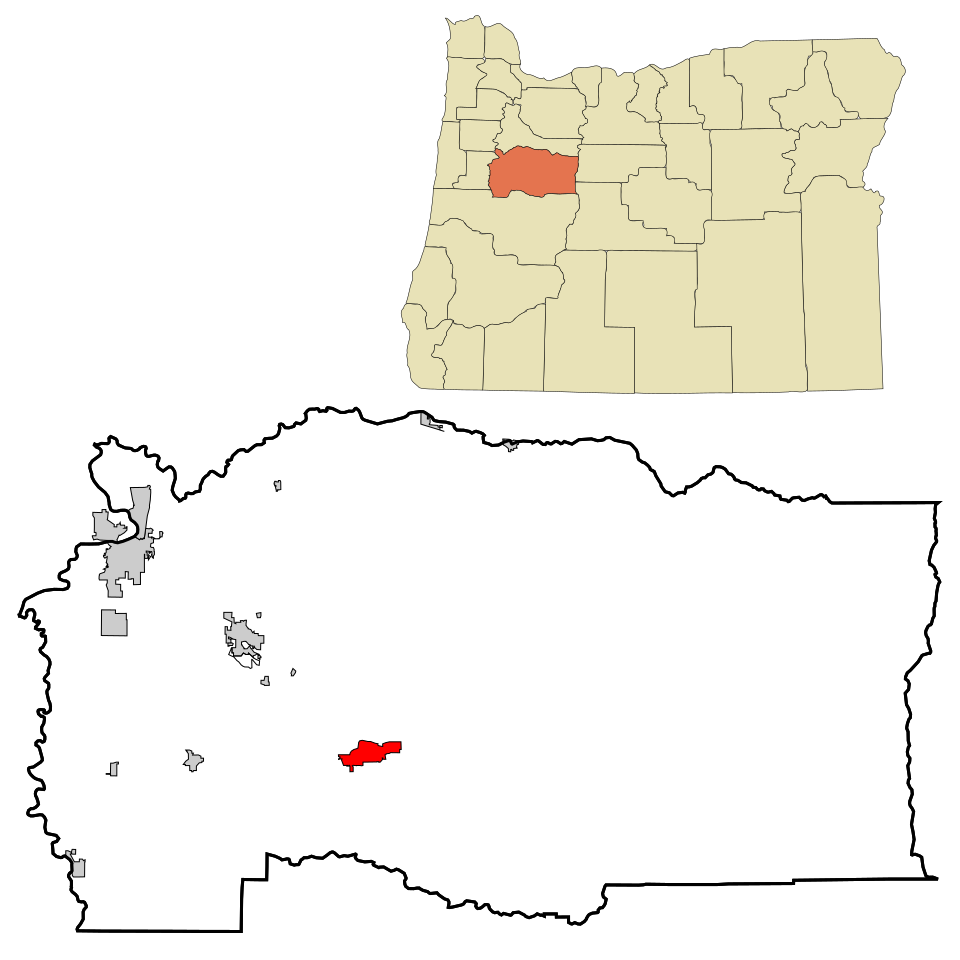 Locator map of Sweet Home