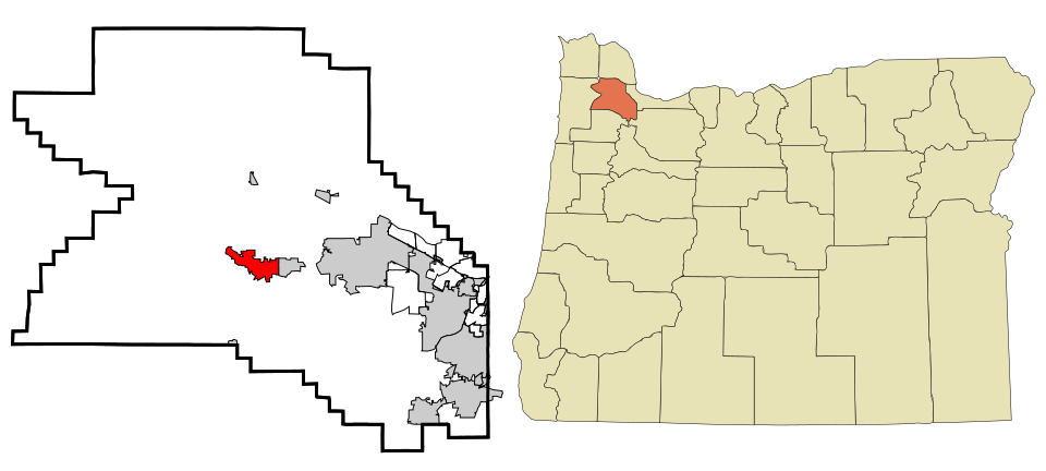 Locator map of Forest Grove