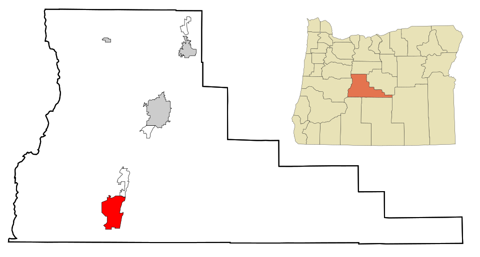 Locator map of La Pine