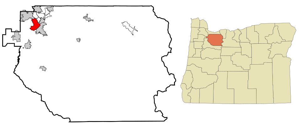 Locator map of West Linn