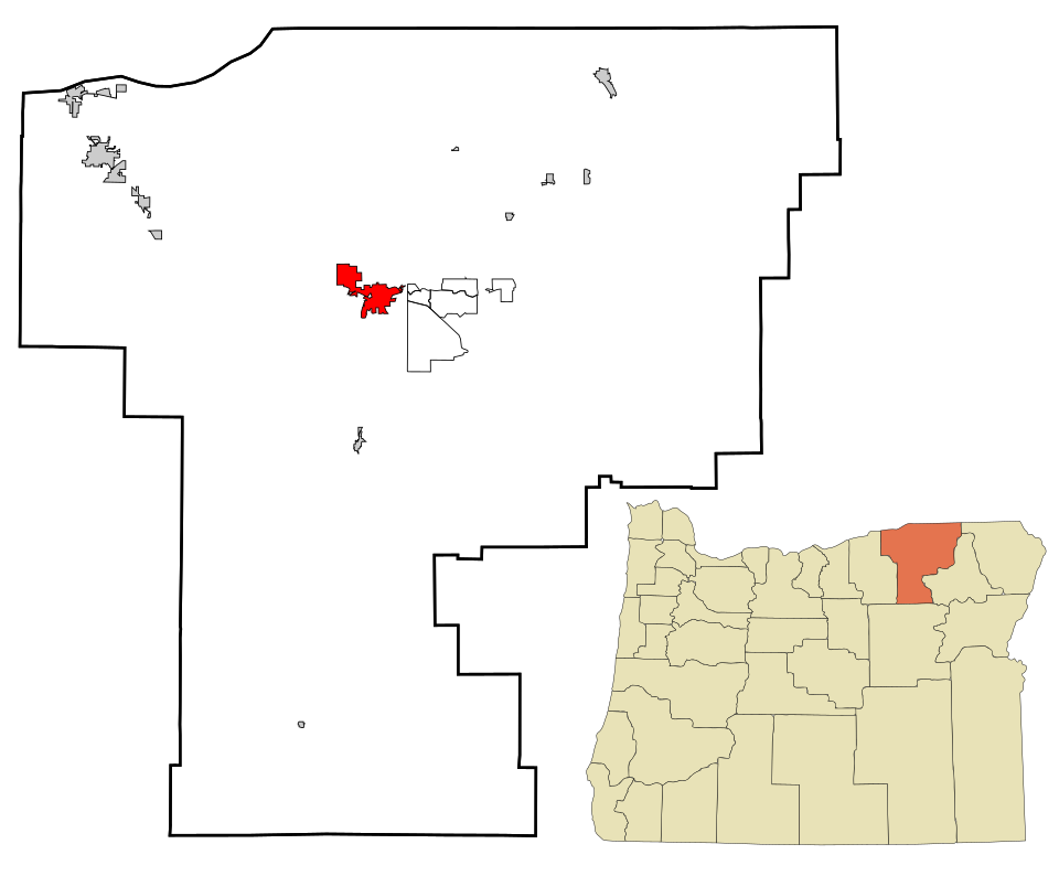 Locator map of Pendleton