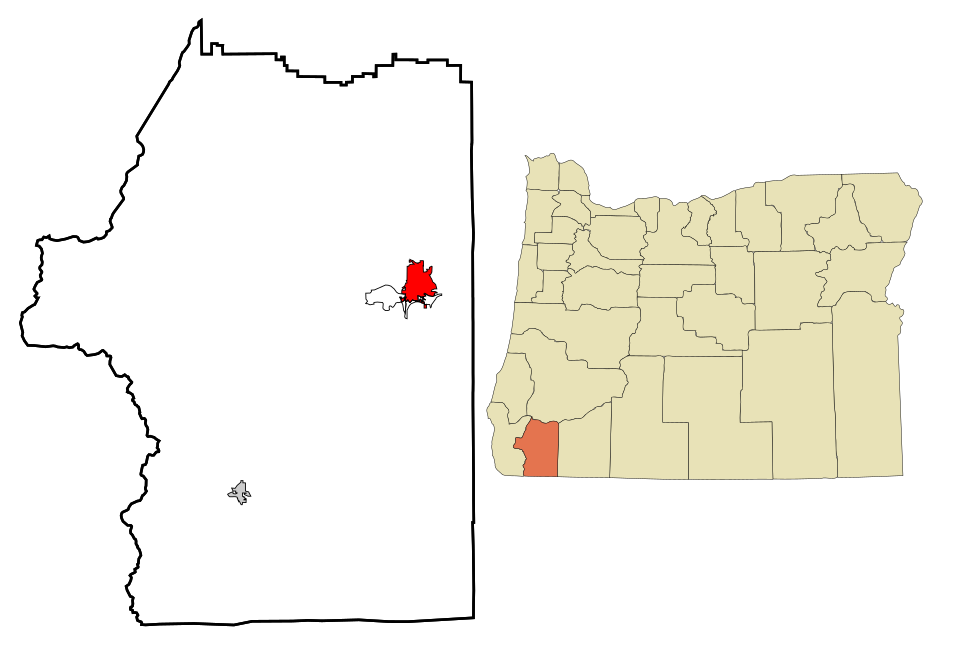 Locator map of Grants Pass