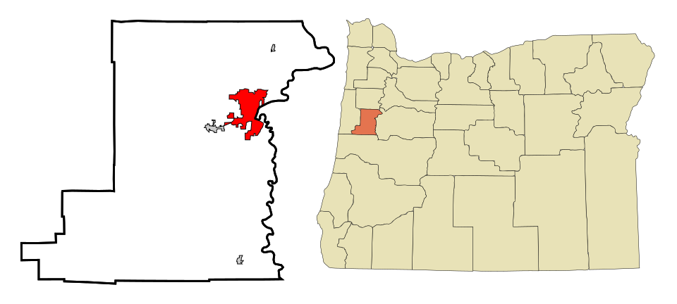 Locator map of Corvallis