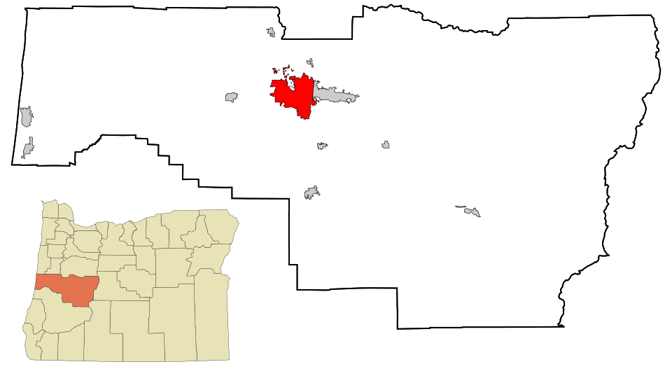 Locator map of Eugene