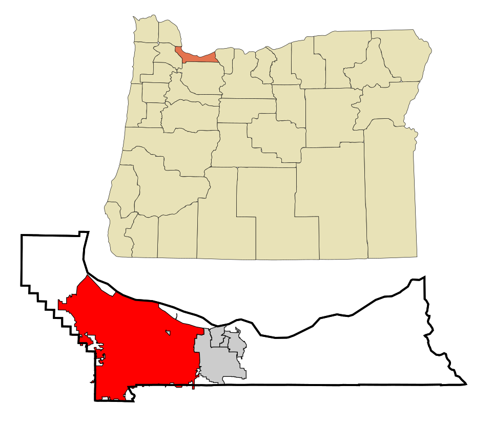 Locator map of Portland