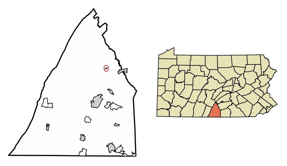 Locator map of Orrstown
