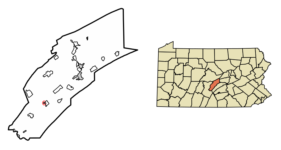 Locator map of McVeytown