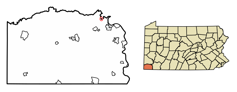 Locator map of Clarksville