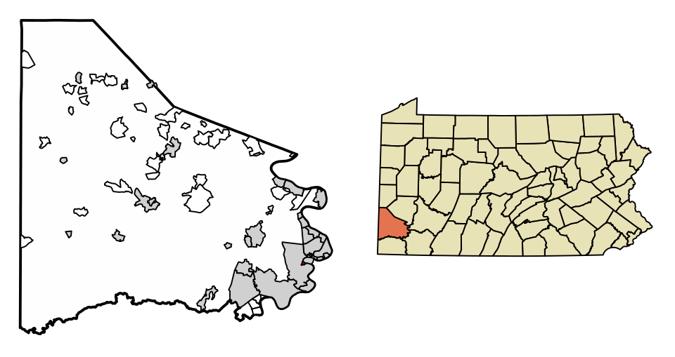 Locator map of Coal Center