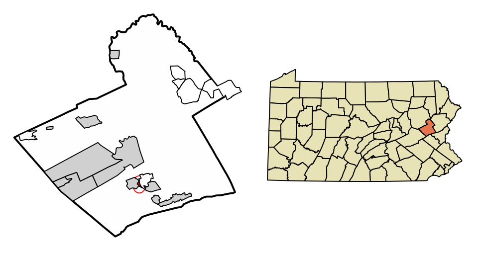 Locator map of Weissport