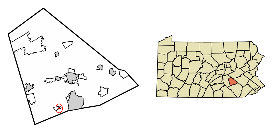Locator map of Mount Gretna
