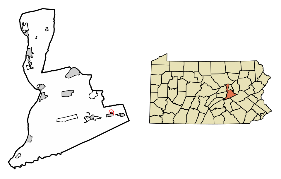 Locator map of Marion Heights