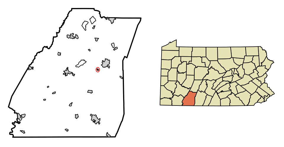 Locator map of Shanksville