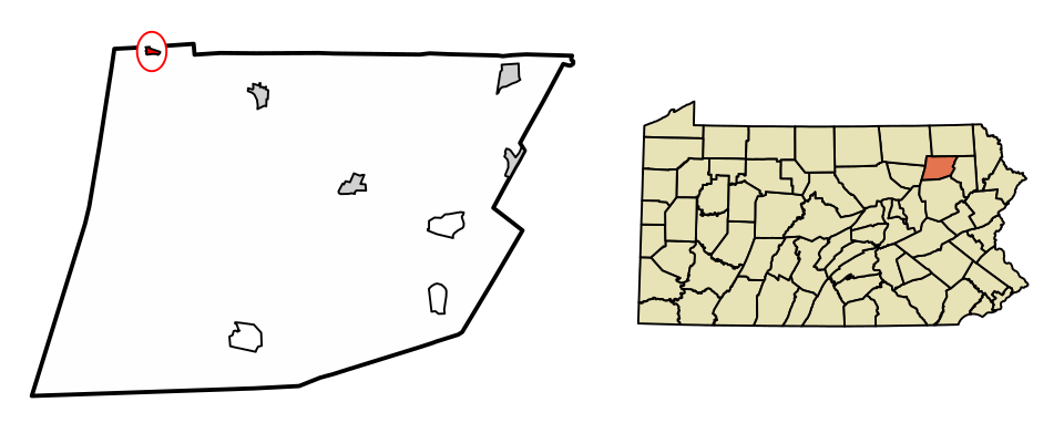 Locator map of Laceyville
