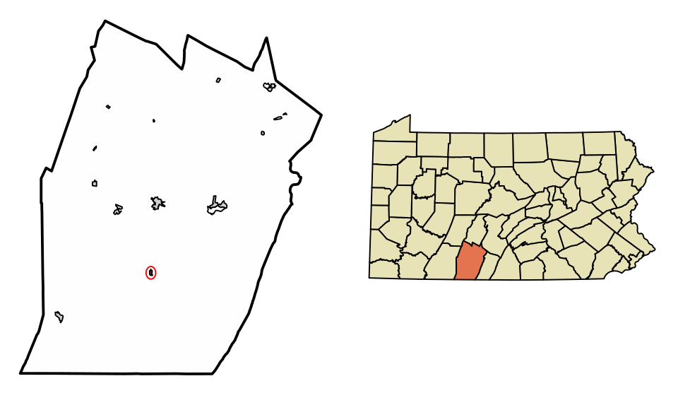 Locator map of Rainsburg