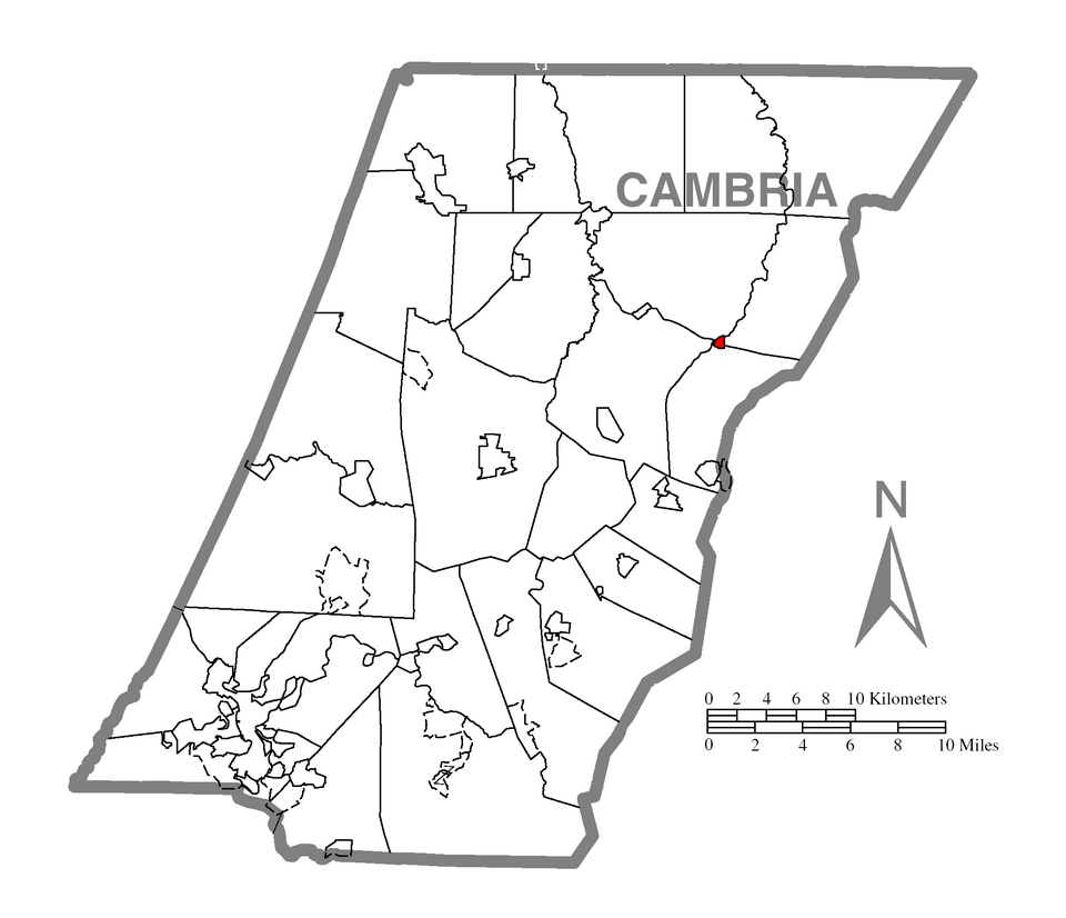Locator map of Ashville