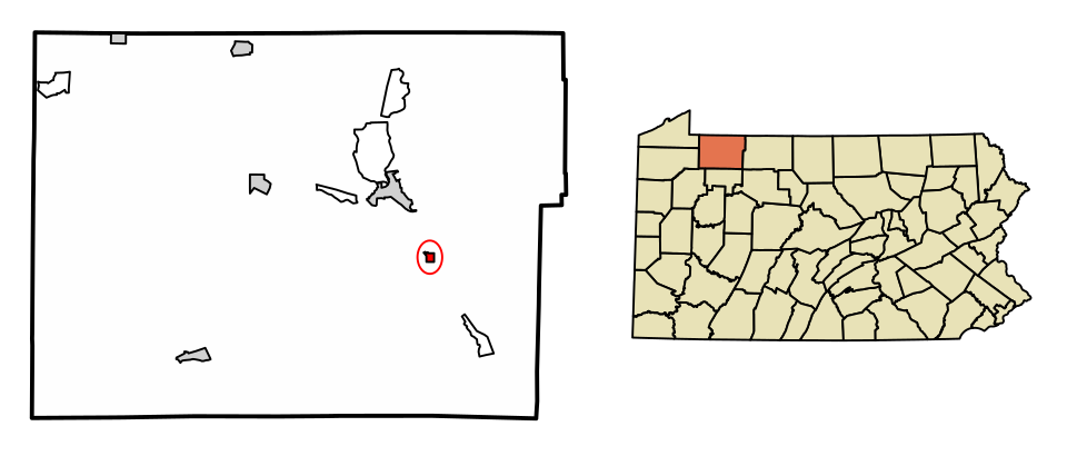 Locator map of Clarendon