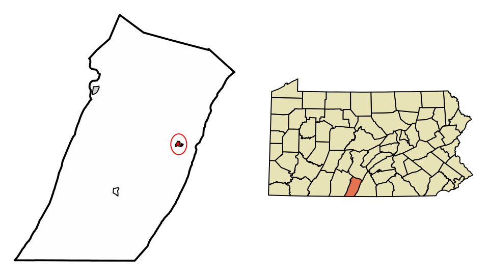 Locator map of McConnellsburg