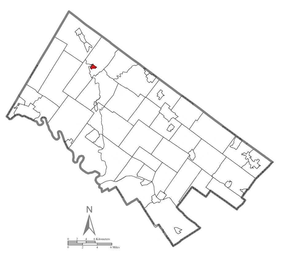 Locator map of Green Lane