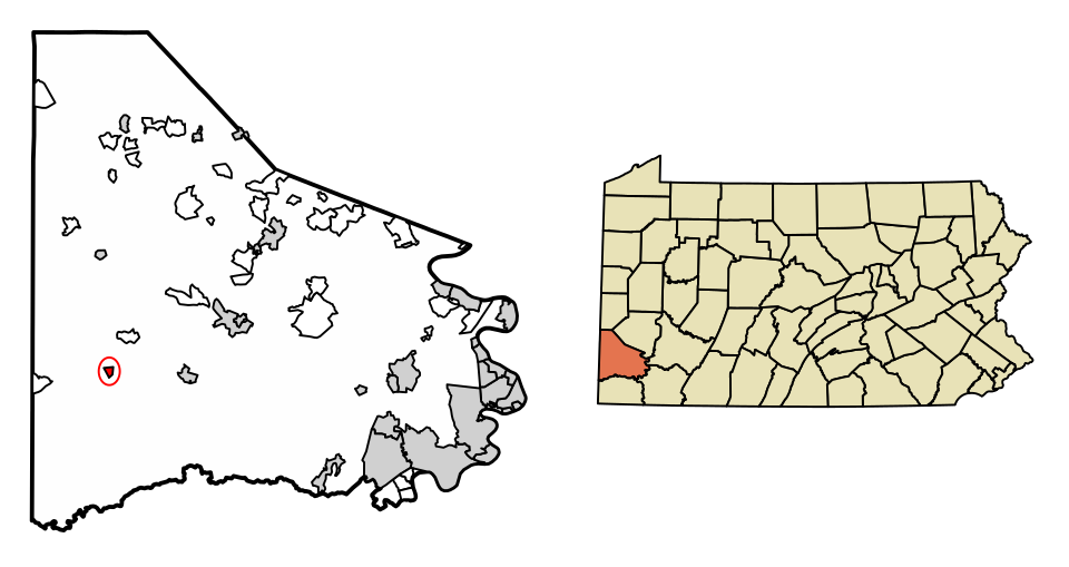 Locator map of Claysville
