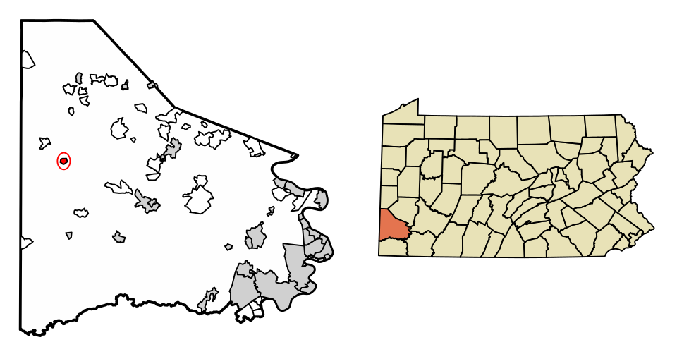 Locator map of West Middletown
