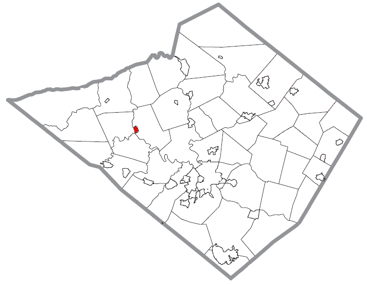 Locator map of Bernville