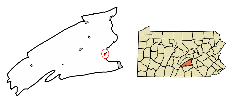 Locator map of Duncannon
