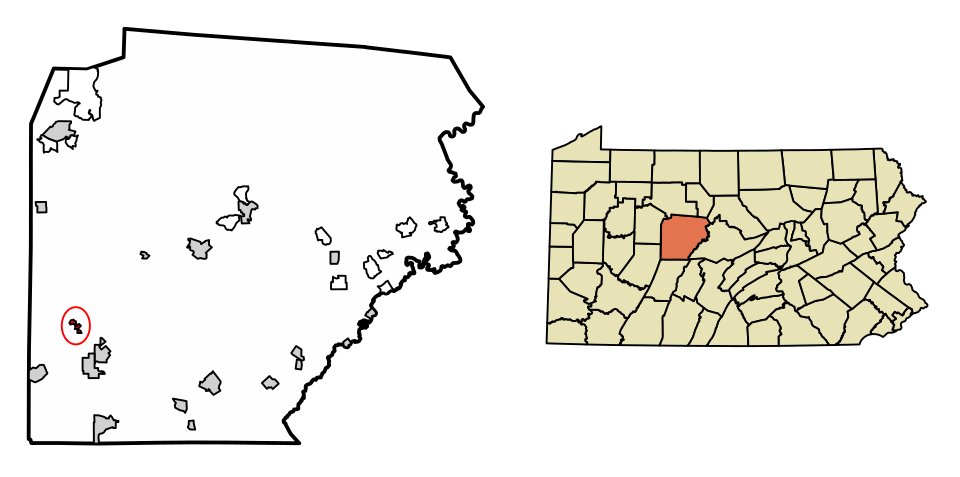 Locator map of Mahaffey