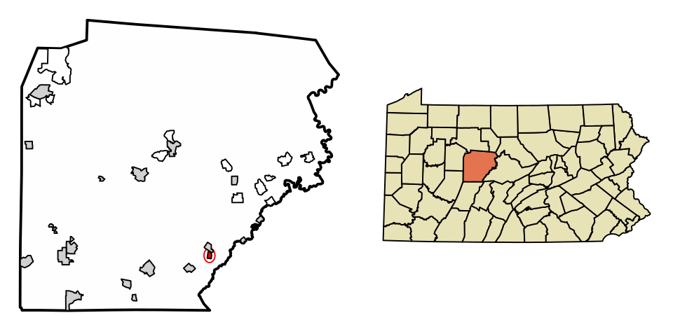 Locator map of Houtzdale