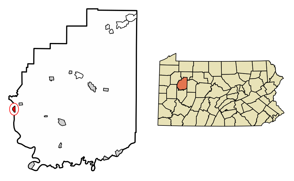 Locator map of Foxburg