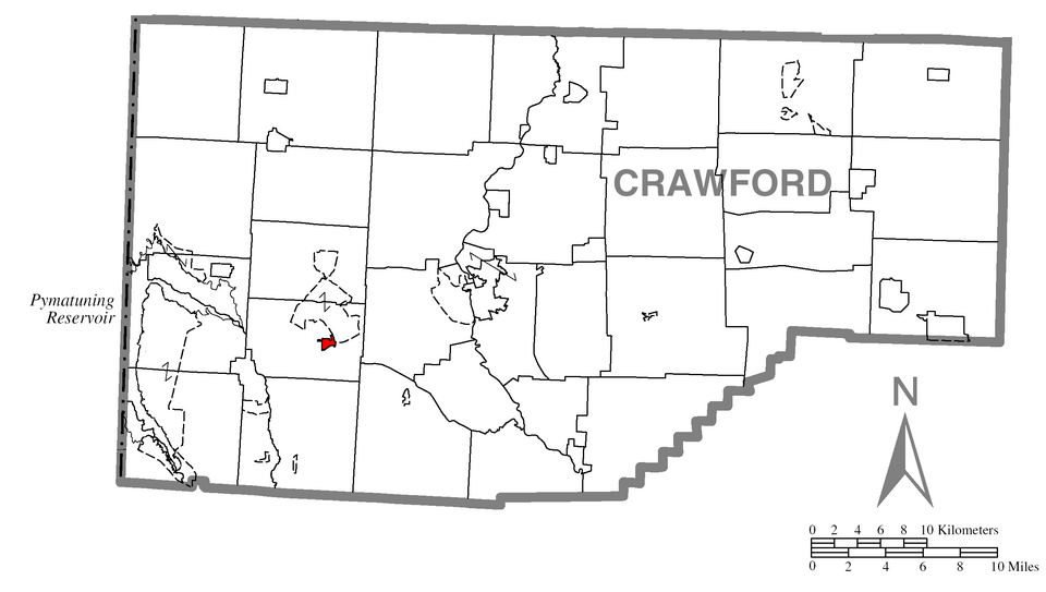 Locator map of Conneaut Lake