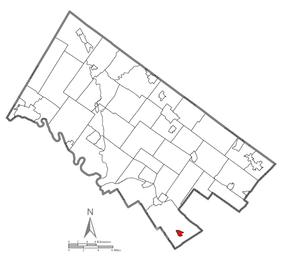 Locator map of Narberth