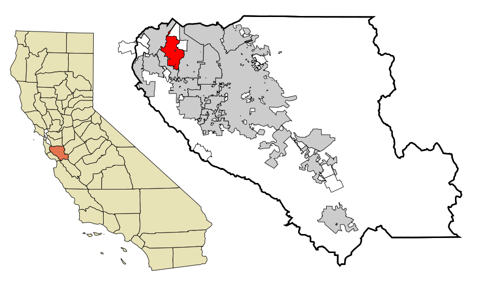 Locator map of Mountain View