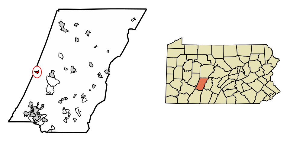 Locator map of Vintondale