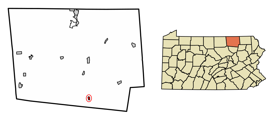 Locator map of New Albany