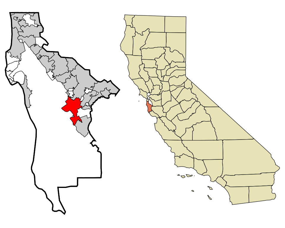Locator map of Woodside