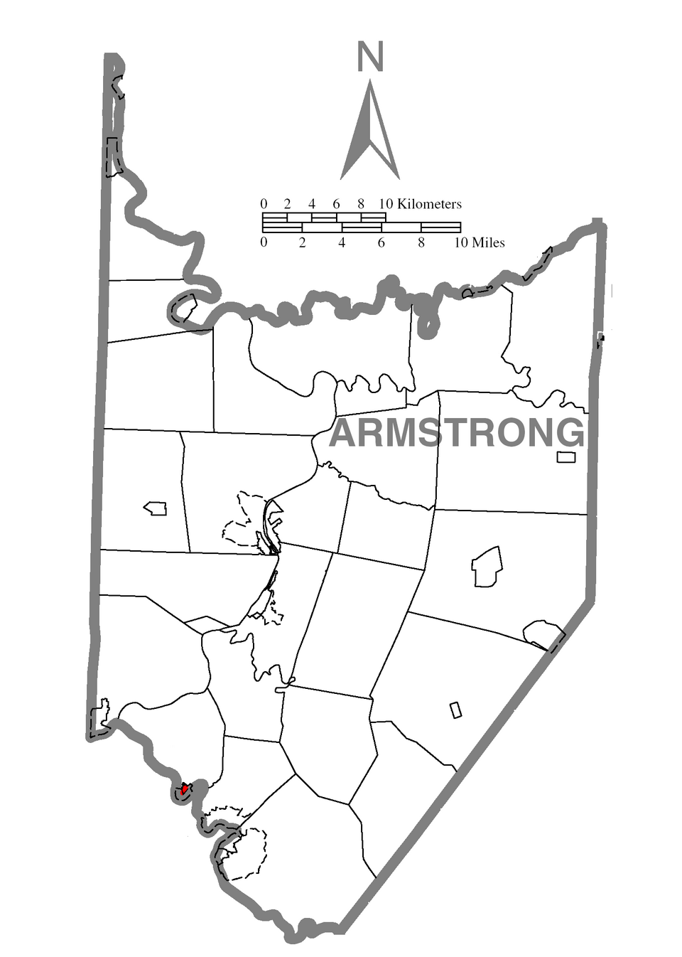 Locator map of Leechburg