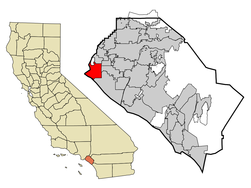 Locator map of Seal Beach