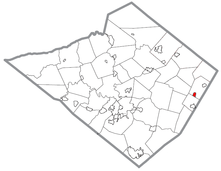 Locator map of Bechtelsville