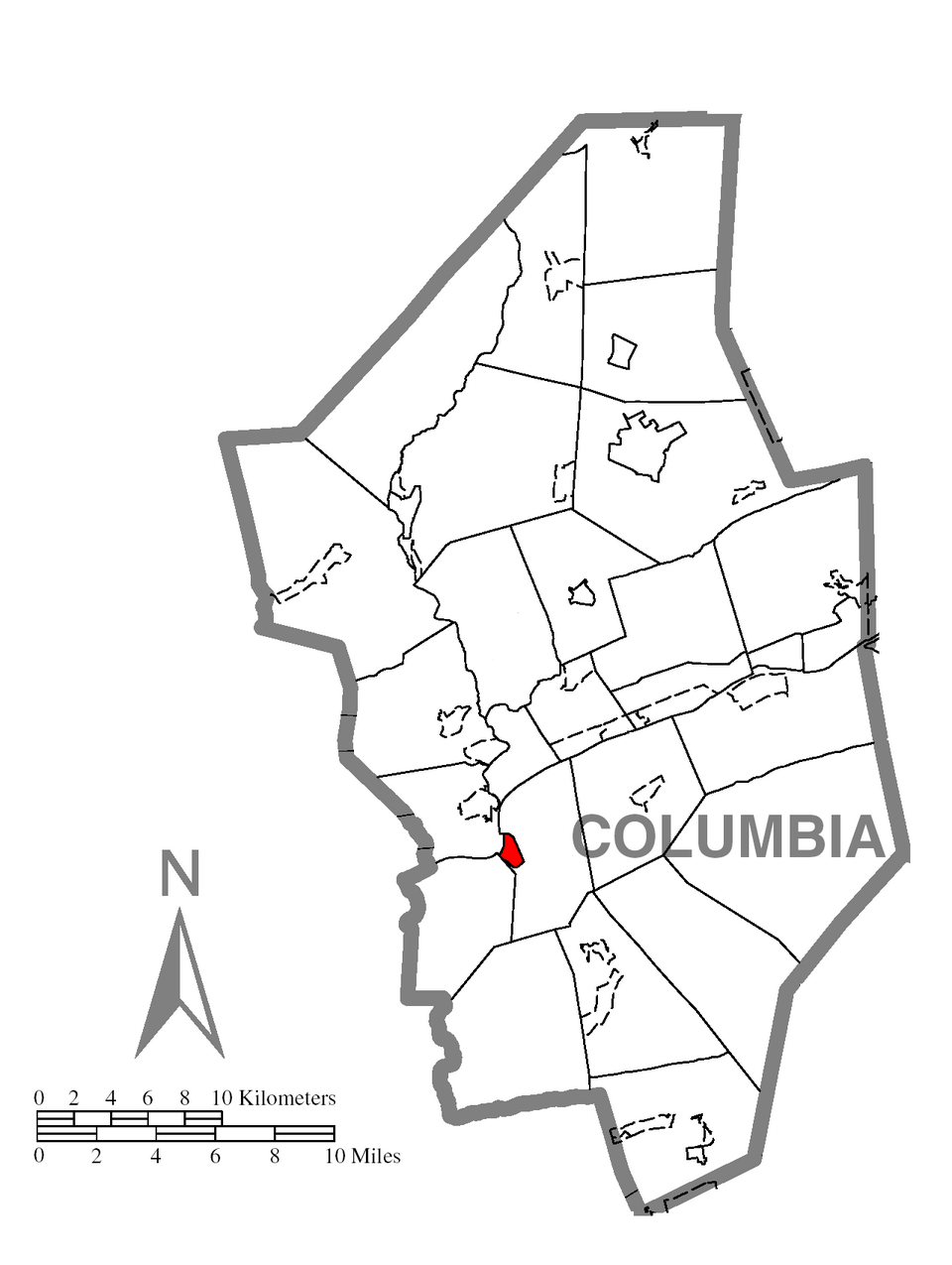 Locator map of Catawissa