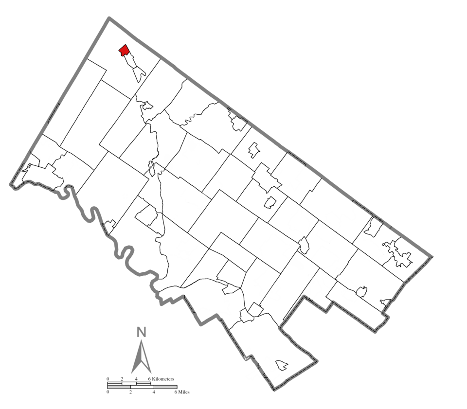 Locator map of East Greenville