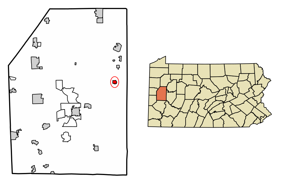 Locator map of Chicora