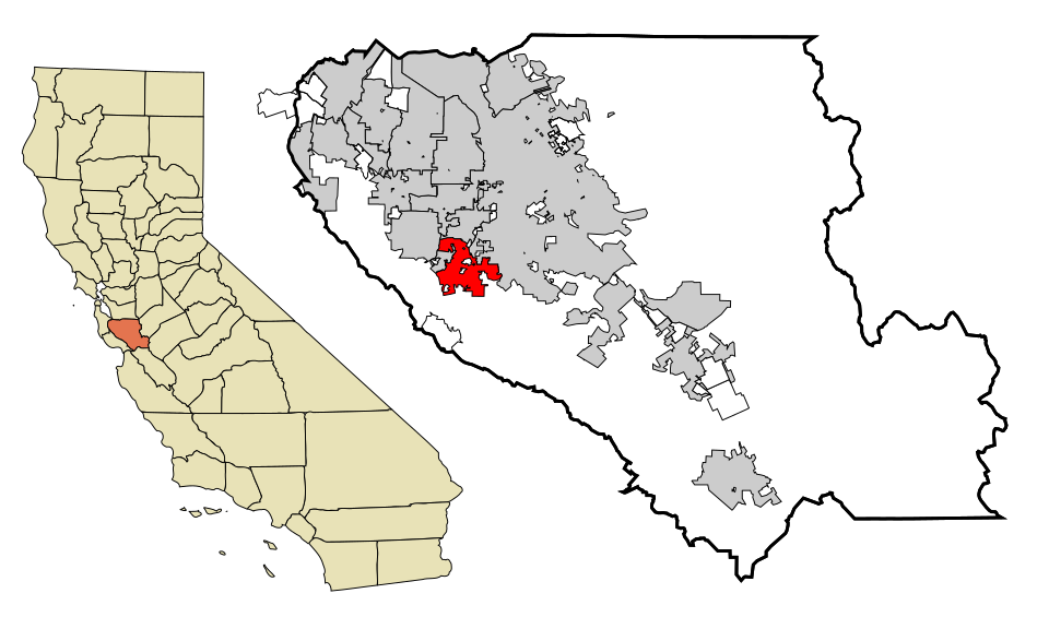 Locator map of Los Gatos