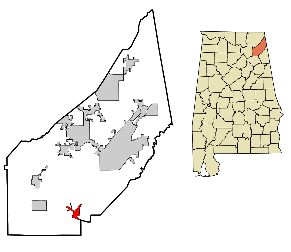 Locator map of Collinsville