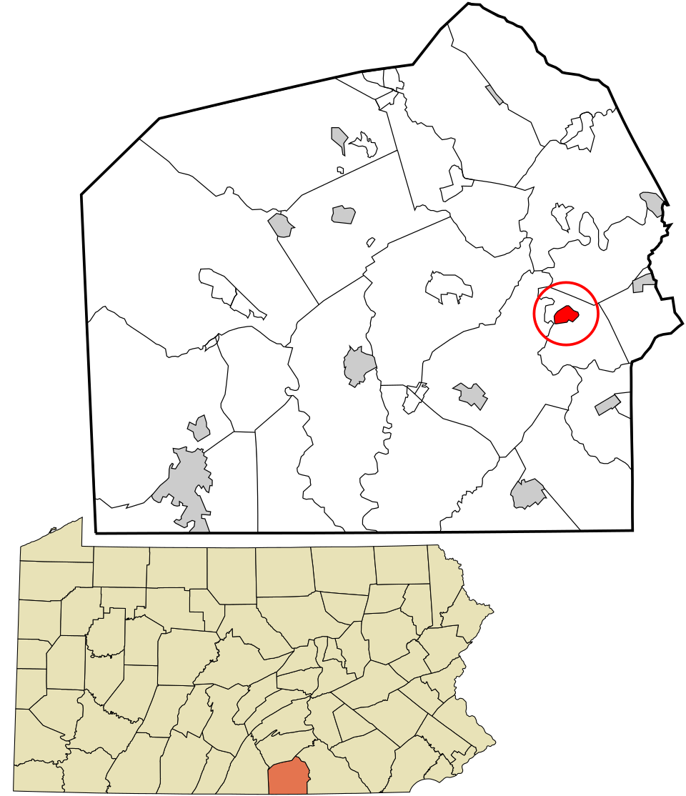 Locator map of New Oxford