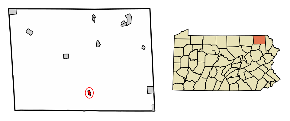 Locator map of Hop Bottom