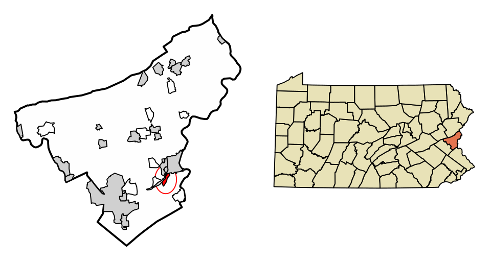 Locator map of Glendon