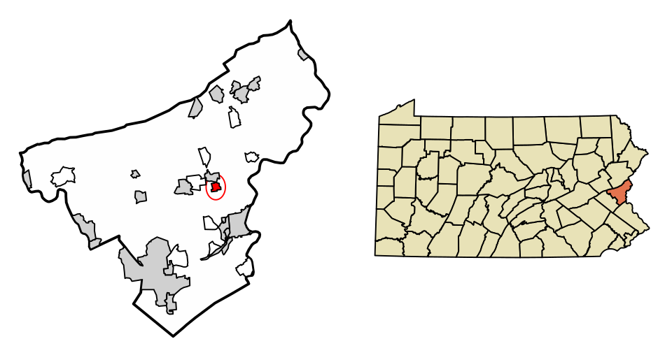 Locator map of Tatamy